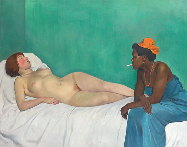 The White and the Black (La Blanche et la Noire), Félix Vallotton (Swiss, Lausanne 1865–1925 Paris), Oil on canvas 