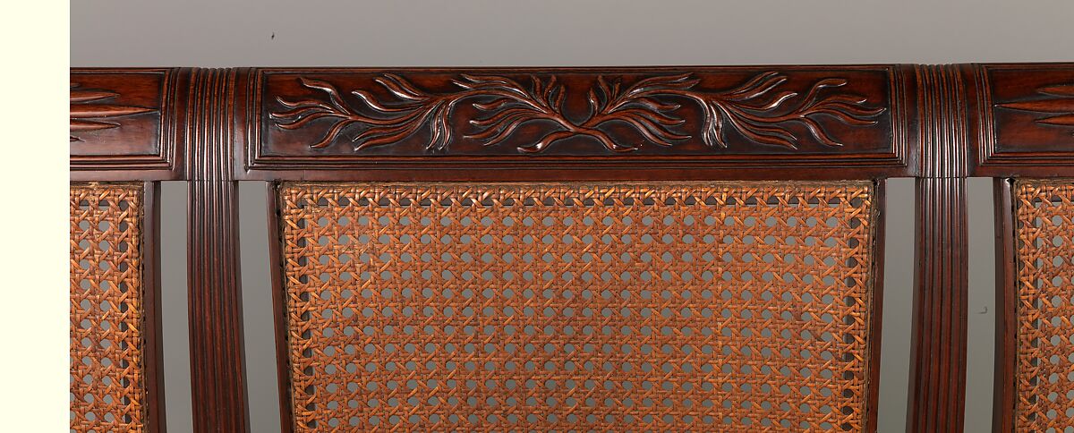 Sofa, Ernest F. Hagen, Mahogany, cane, American