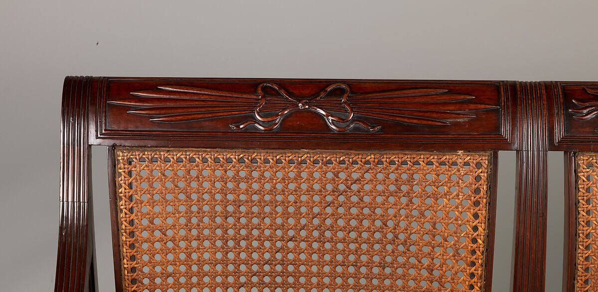 Sofa, Ernest F. Hagen, Mahogany, cane, American