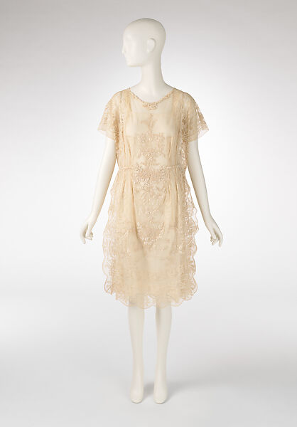 Dress, Attributed to Boué Soeurs (French, 1897–1957), cotton, French 