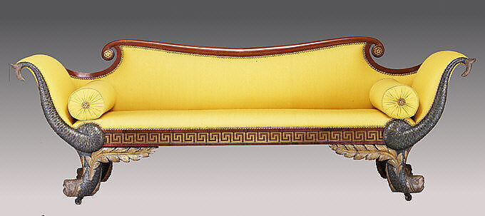 Sofa, Mahogany, ash, maple, pine, American