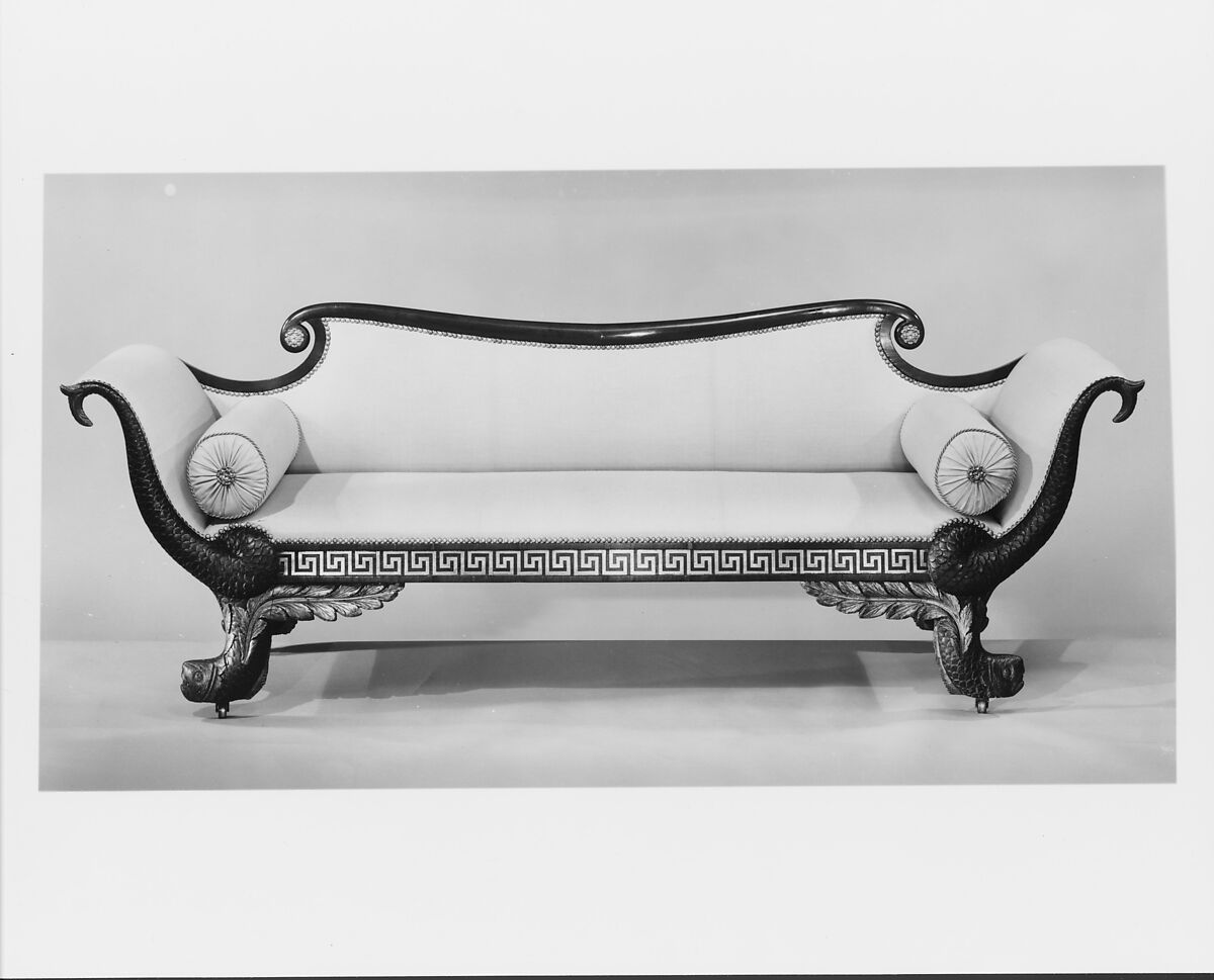 Sofa, Mahogany, ash, maple, pine, American