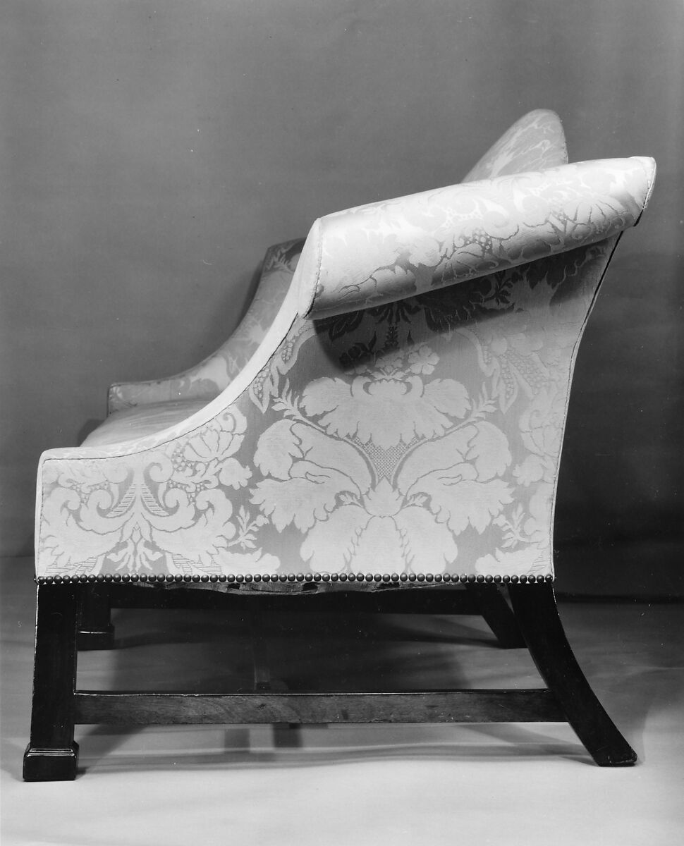 Sofa, Mahogany, yellow pine, American