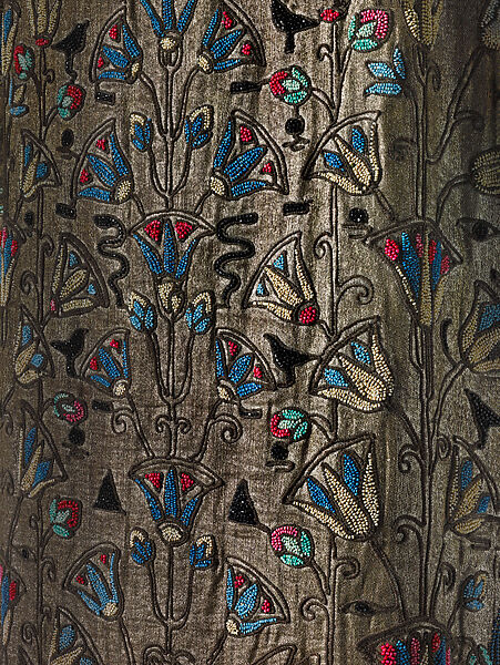Evening coat, silk, metal, Probably French