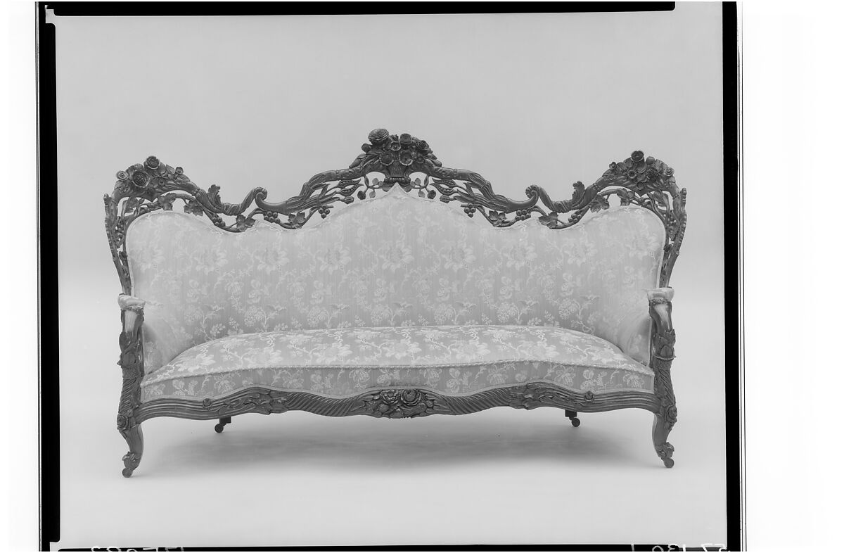 Sofa, Attributed to John Henry Belter (American, born Germany 1804-1863 New York), Rosewood, ash, pine, American