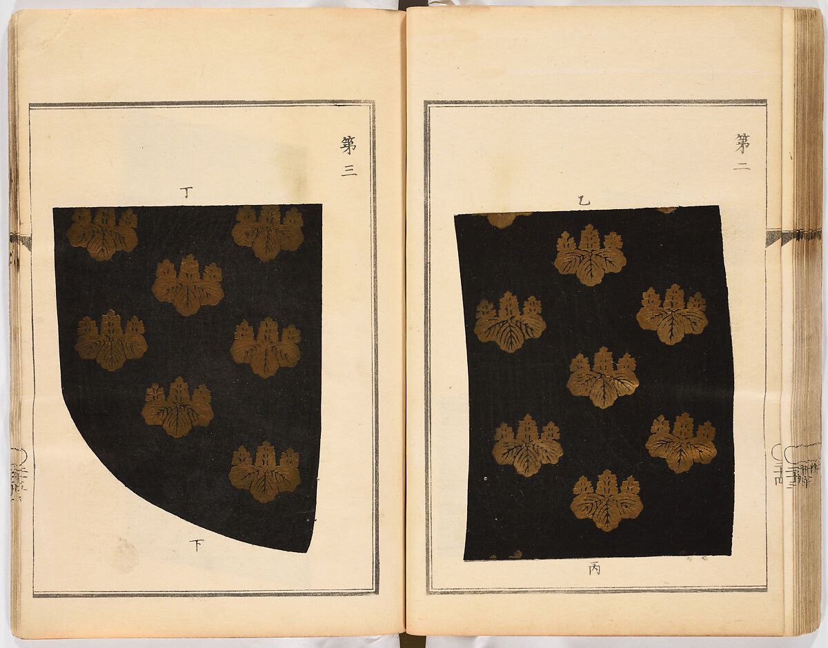 Dai fukusei hyōizu (Illustrated Manual of Men’s Formal Court Uniform Making), Woodblock-printed book; ink and gold on paper, Japan