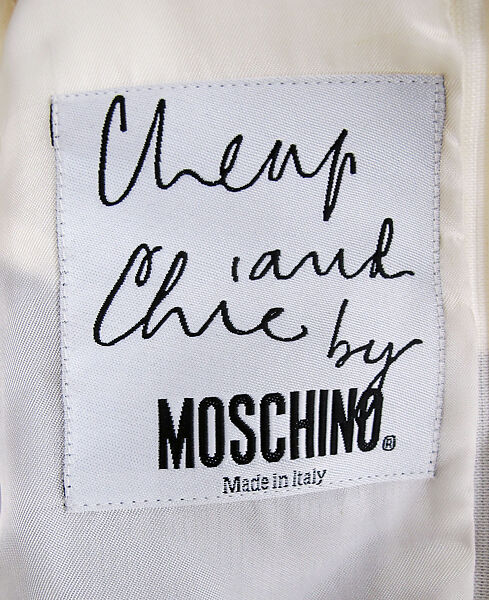 Dress, House of Moschino (Italian, founded 1983), acetate, rayon, Italian