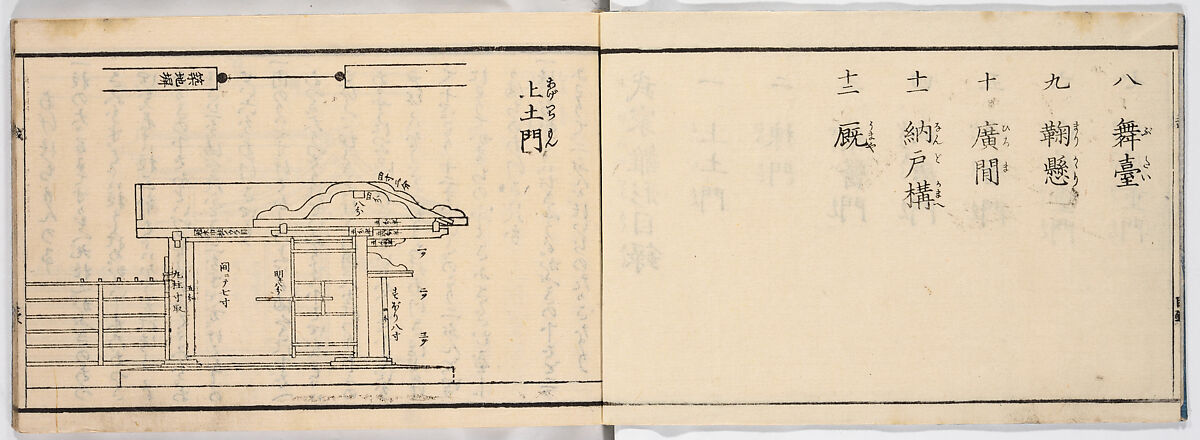 New Illustrated Manual of Warrior Architecture, 2 (Shinpan/Buke hinagata, ni), Ink on paper, Japan