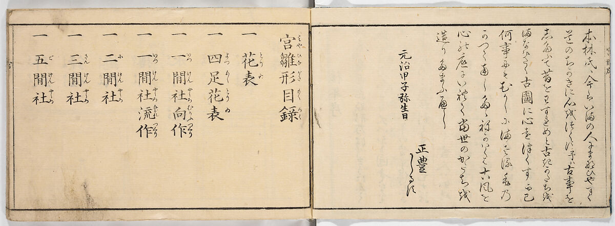 New Illustrated Manual of Shrine Architecture (Shinpan/Miya hinagata), Ink on paper, Japan