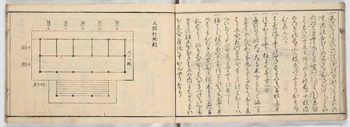 New Illustrated Manual of Shrine Architecture (Shinpan/Miya hinagata), Ink on paper, Japan