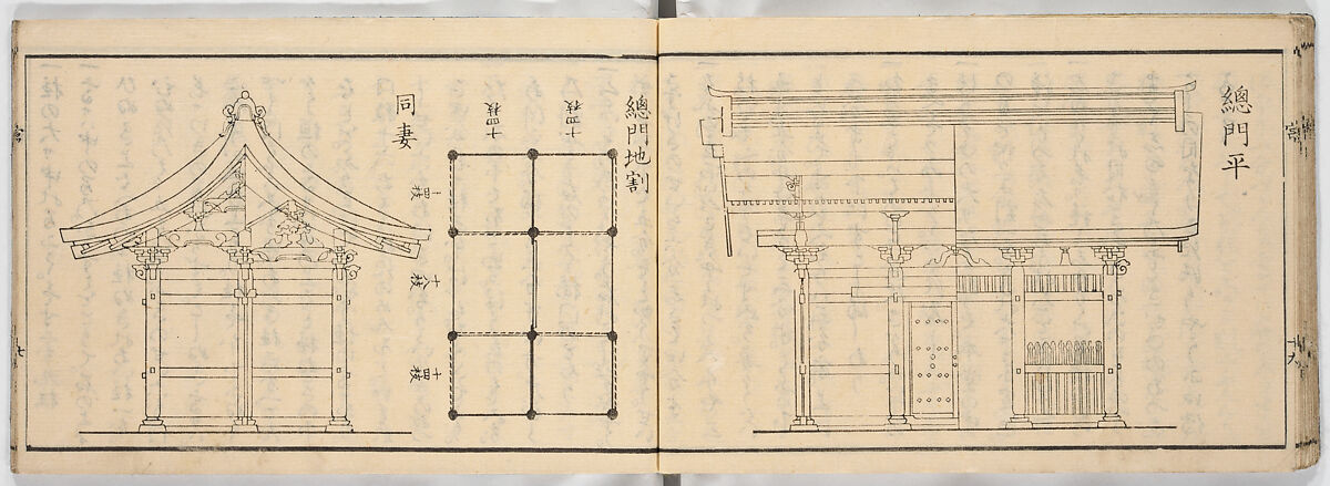 New Illustrated Manual of Shrine Architecture (Shinpan/Miya hinagata), Ink on paper, Japan