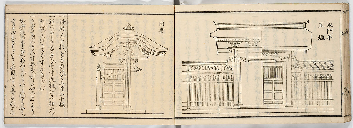 New Illustrated Manual of Shrine Architecture (Shinpan/Miya hinagata), Ink on paper, Japan