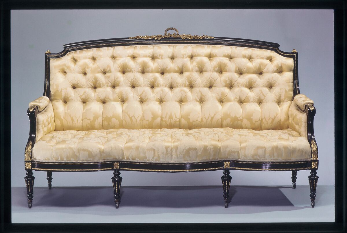 Sofa, Léon Marcotte (1824–1887), Maple, gilt bronze, American 