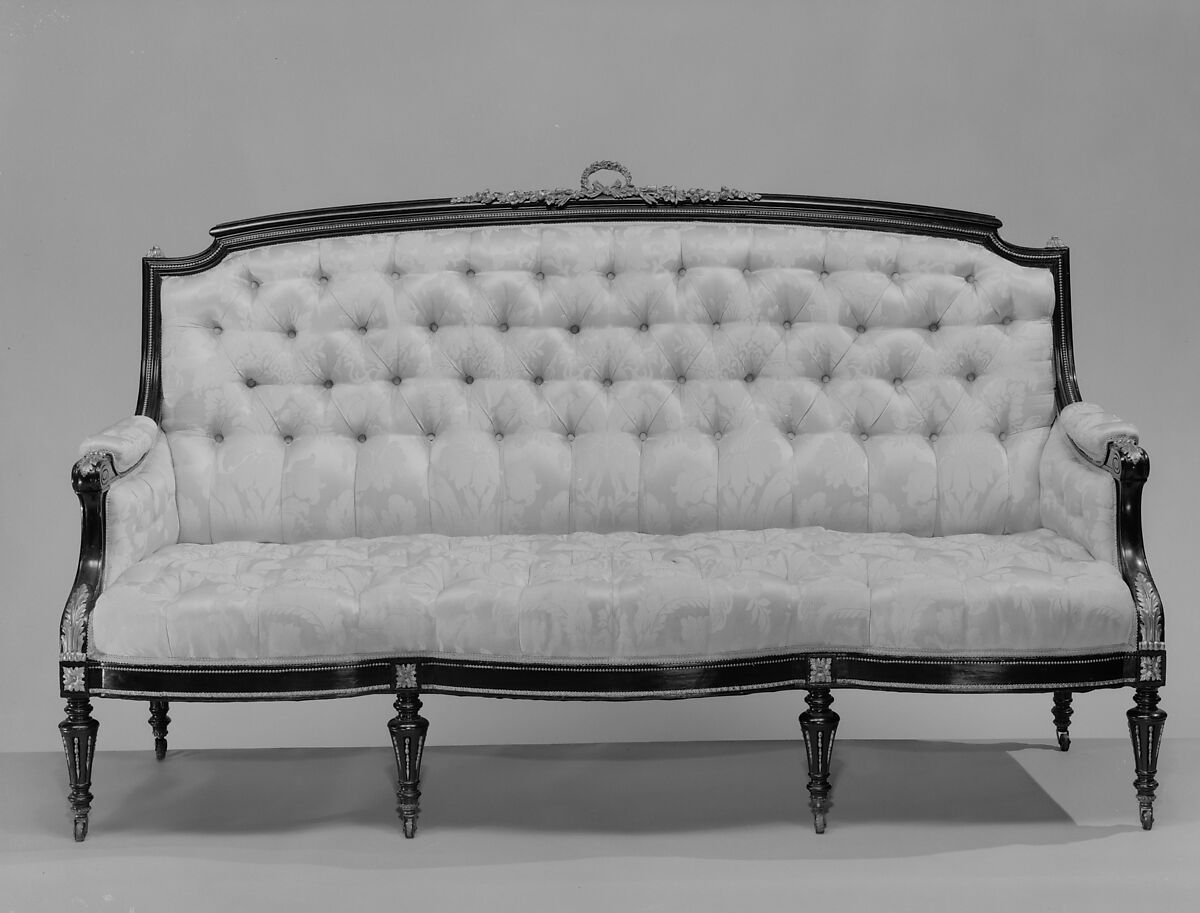 Sofa, Léon Marcotte (1824–1887), Maple, gilt bronze, American