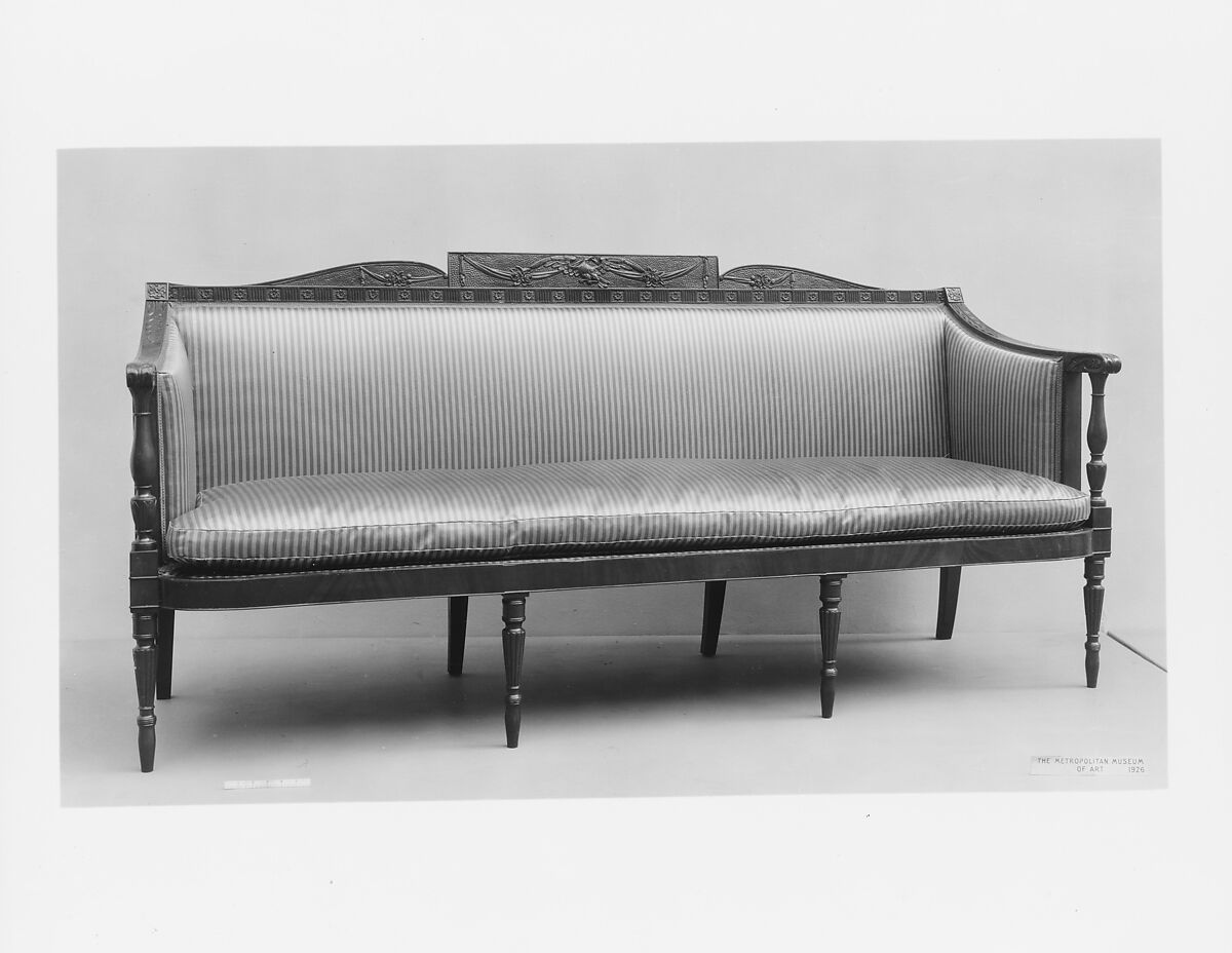 Sofa, Attributed to Samuel McIntire (1757–1811), Mahogany, white pine, birch, American