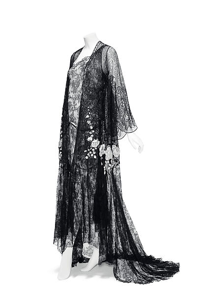 Peignoir, Attributed to Boué Soeurs (French, 1897–1957), silk, Probably French