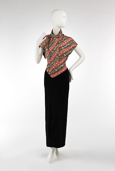Evening dress, Mainbocher (French and American, founded 1930), silk, wool, French 