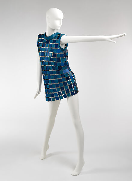 Dress, Paco Rabanne (French, born Spain 1934–2023), leather, metal, French