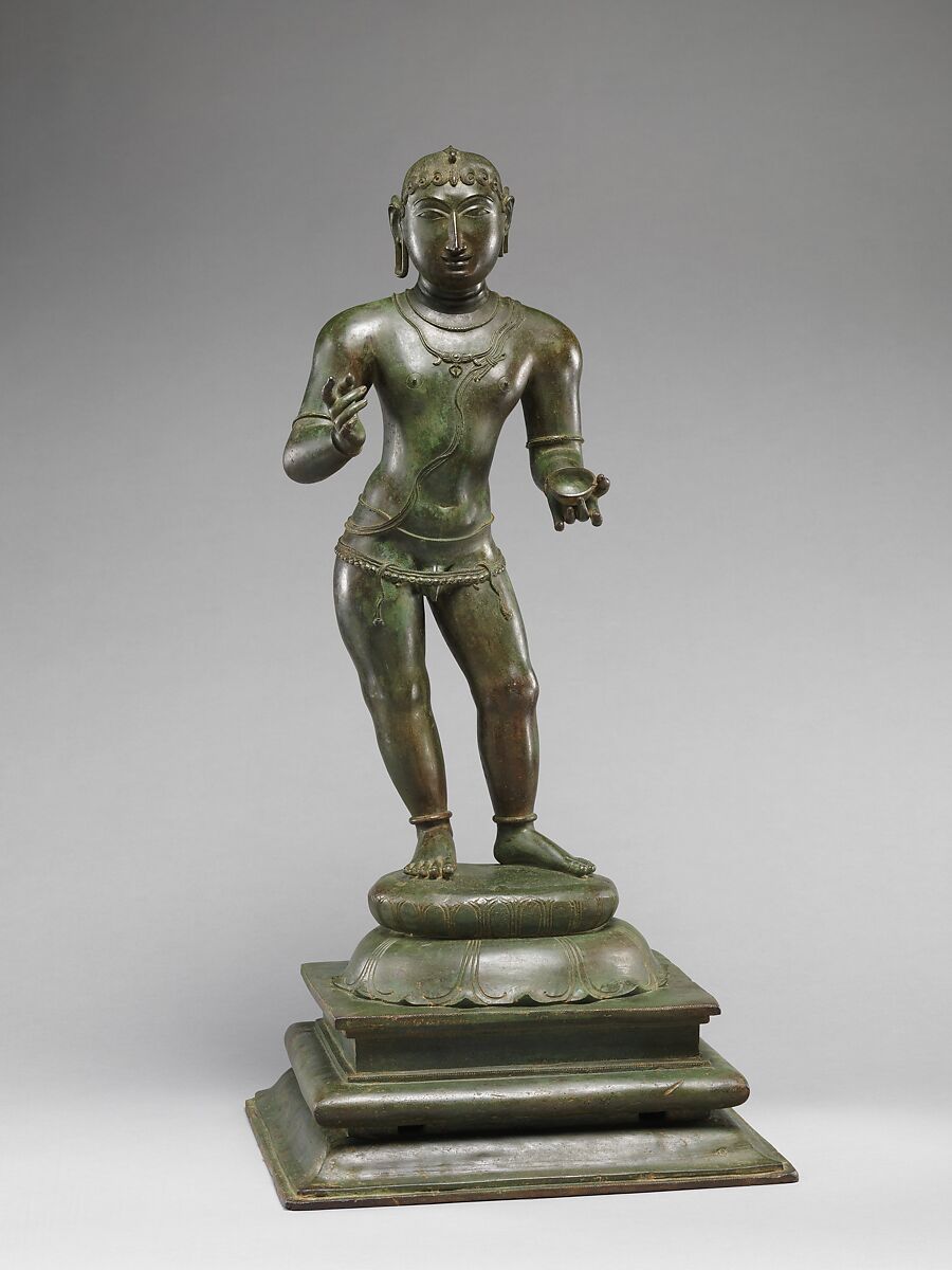 Child Saint Sambandar, Copper alloy, India, Tamil Nadu 