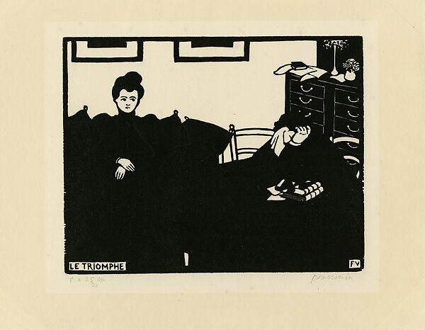 The Triumph, Intimacies II (Le Triomphe, Intimités II), Félix Vallotton (Swiss, Lausanne 1865–1925 Paris), Woodcut, block 