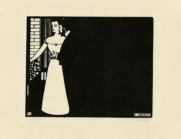 Money, Intimacies V (L’argent, Intimités V), Félix Vallotton (Swiss, Lausanne 1865–1925 Paris), Woodcut, block 
