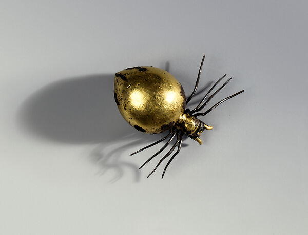 Automaton in the form of a spider, Tobias Reichel (German, 1600–1605), Brass, gilding, traces of paint, iron, German, Dresden 