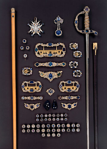 Order of the White Eagle, Ceremonial Sword, and Hat Ornament, from the Sapphire Garniture of Augustus the Strong