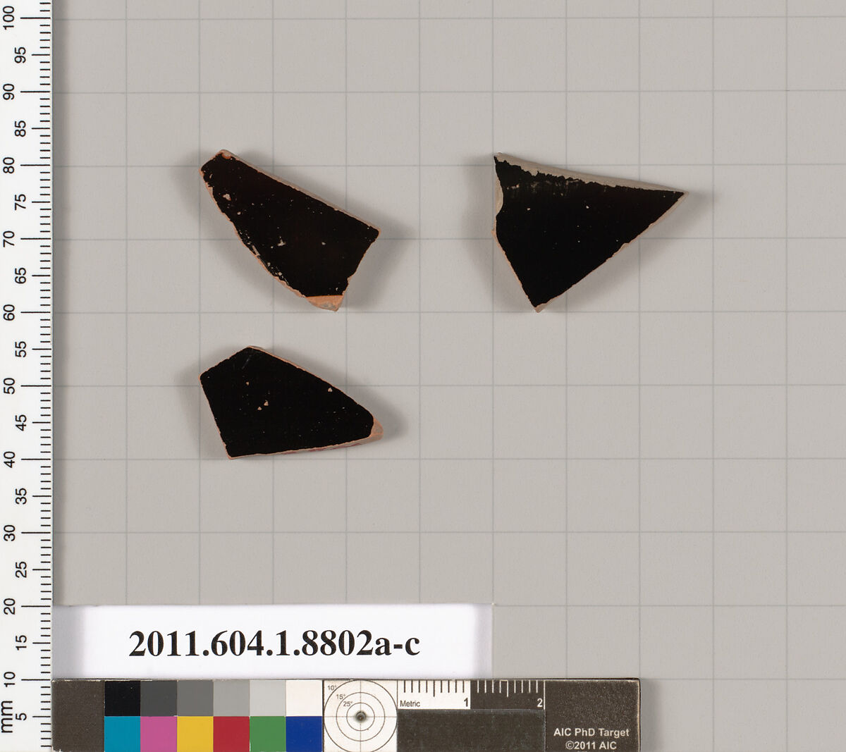 Terracotta fragments of kylikes (drinking cups), Terracotta, Greek, Attic