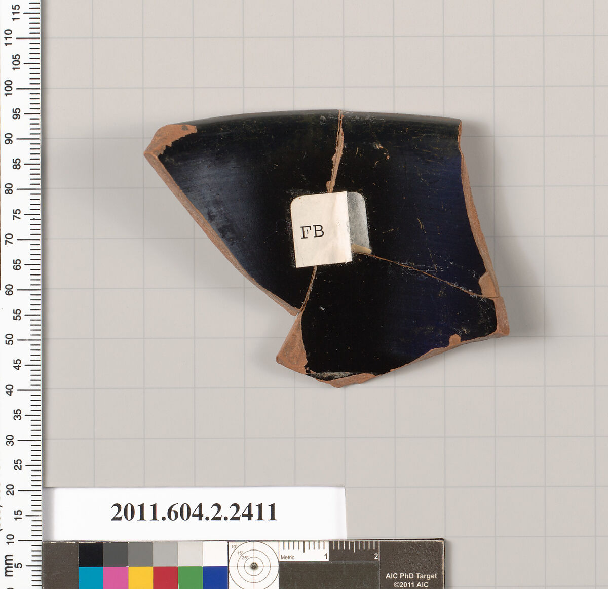 Terracotta fragment of a rhyton (vase for libations or drinking), Terracotta, Greek, Attic