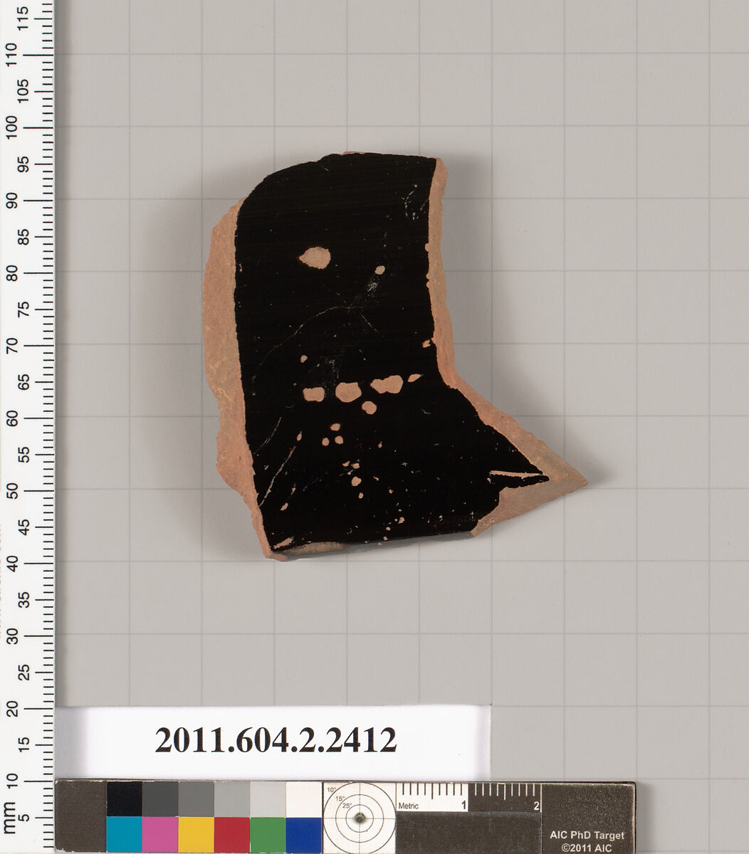 Terracotta fragment of a bell-krater (bowl for mixing wine and water)?, Terracotta, Greek, Attic