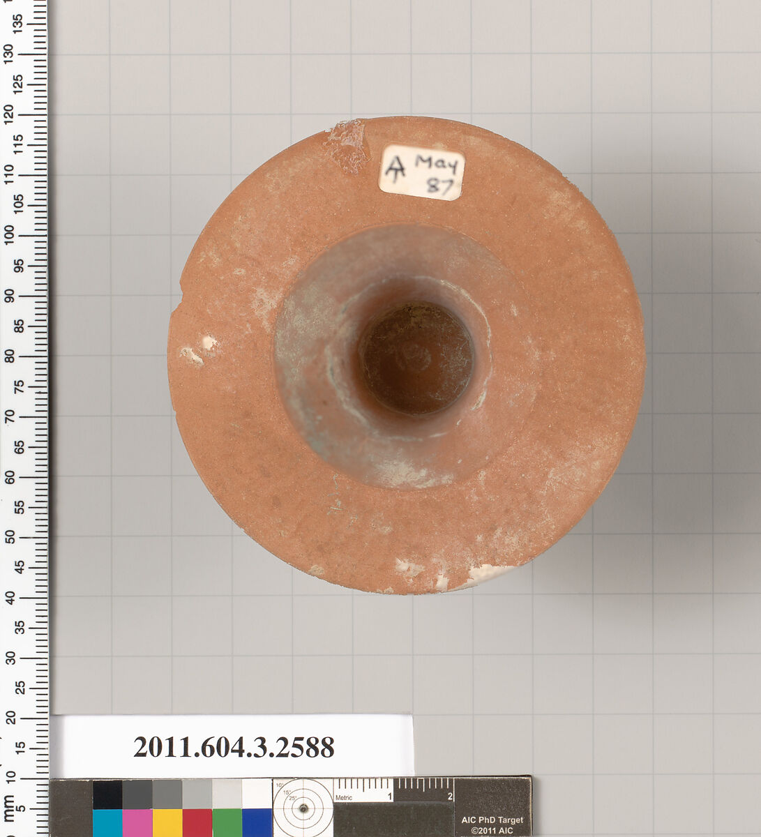 Terracotta fragment of a Little Master cup (drinking cup), Terracotta, Greek, Attic