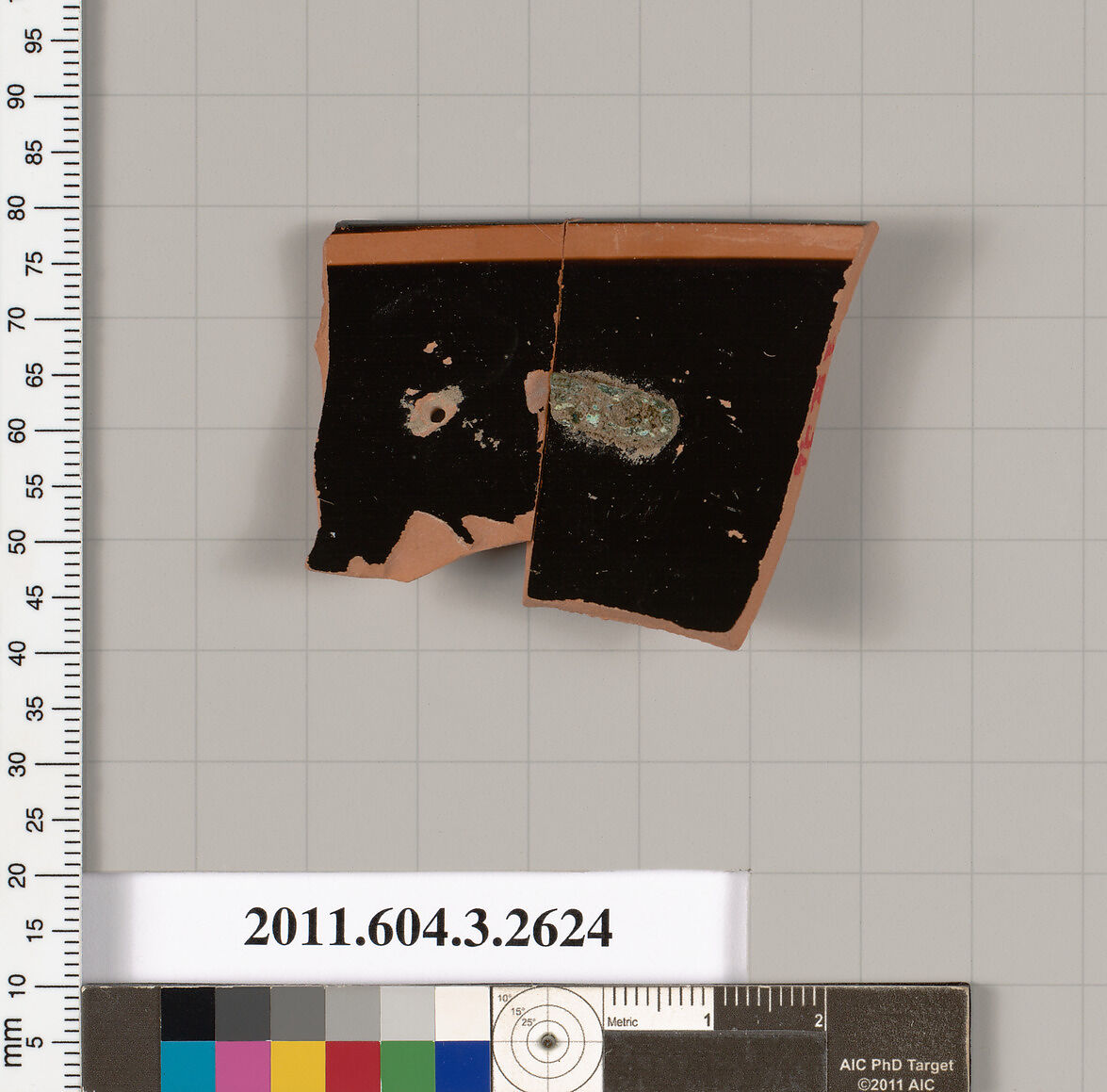 Terracotta rim fragment of a kylix (drinking cup), Terracotta, Greek, Attic