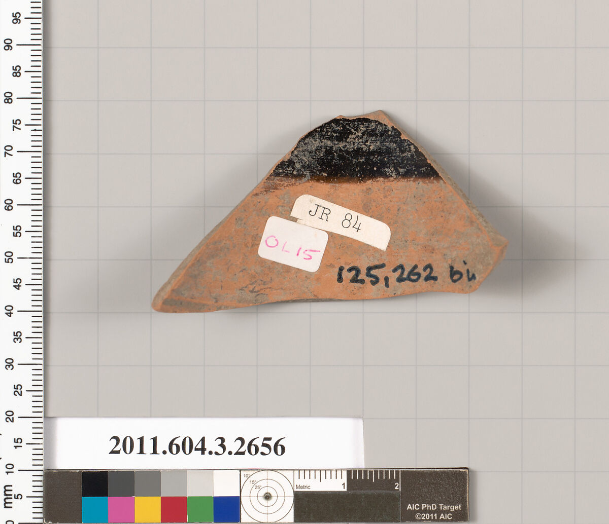 Terracotta fragment of an olpe (jug), Terracotta, Greek, Attic