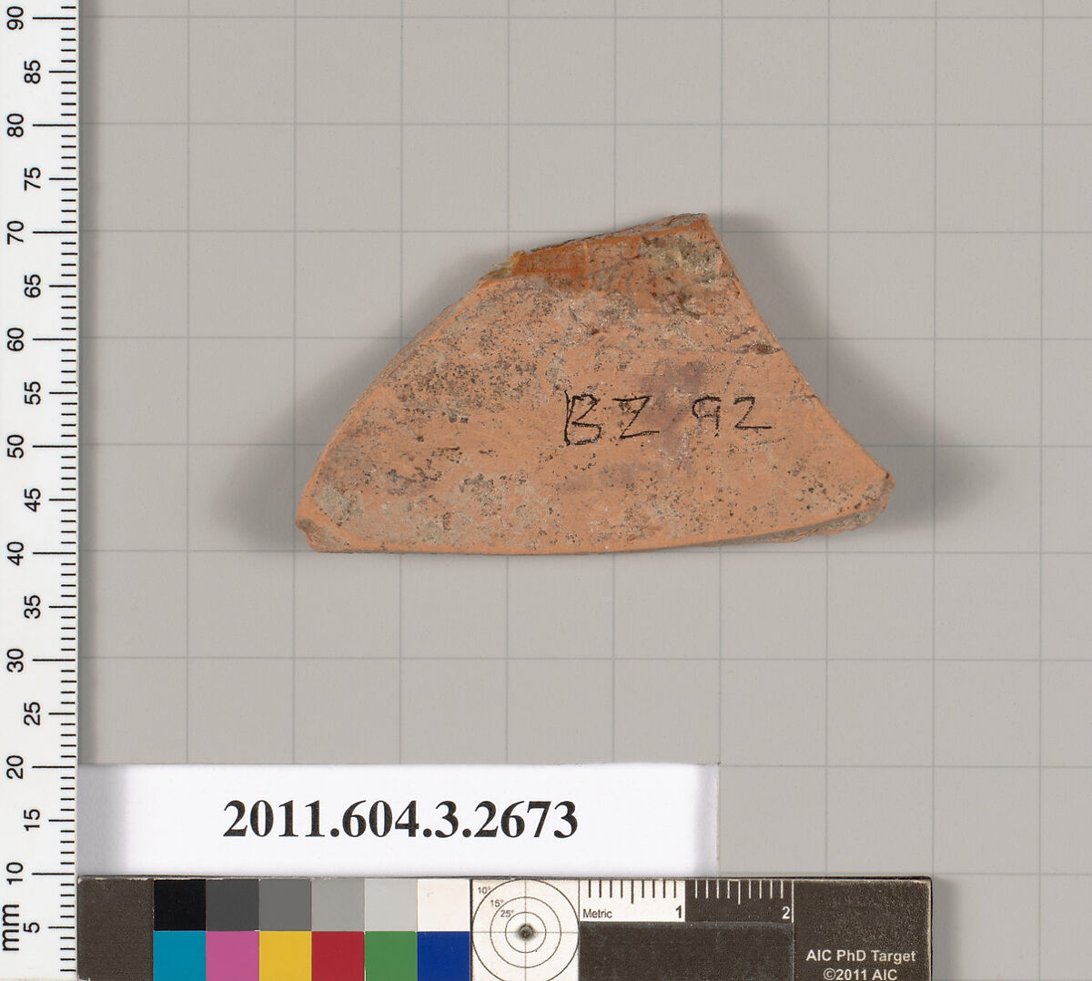 Terracotta fragment of an olpe (jug), Terracotta, Greek, Attic