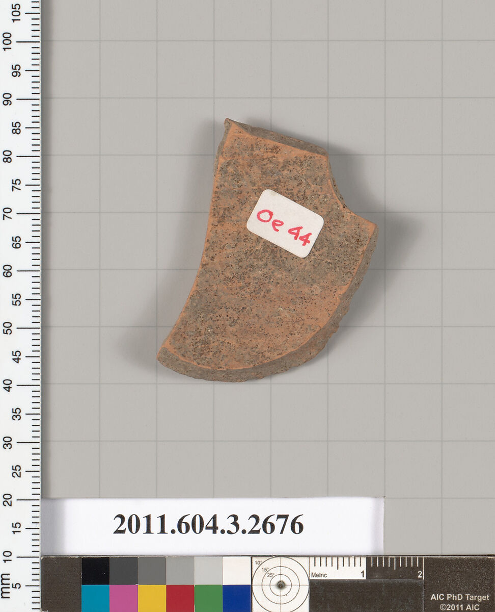 Terracotta fragment of an oinochoe (jug), Terracotta, Greek, Attic