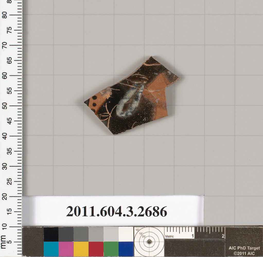 Terracotta fragment of an oinochoe (jug), Terracotta, Greek, Attic