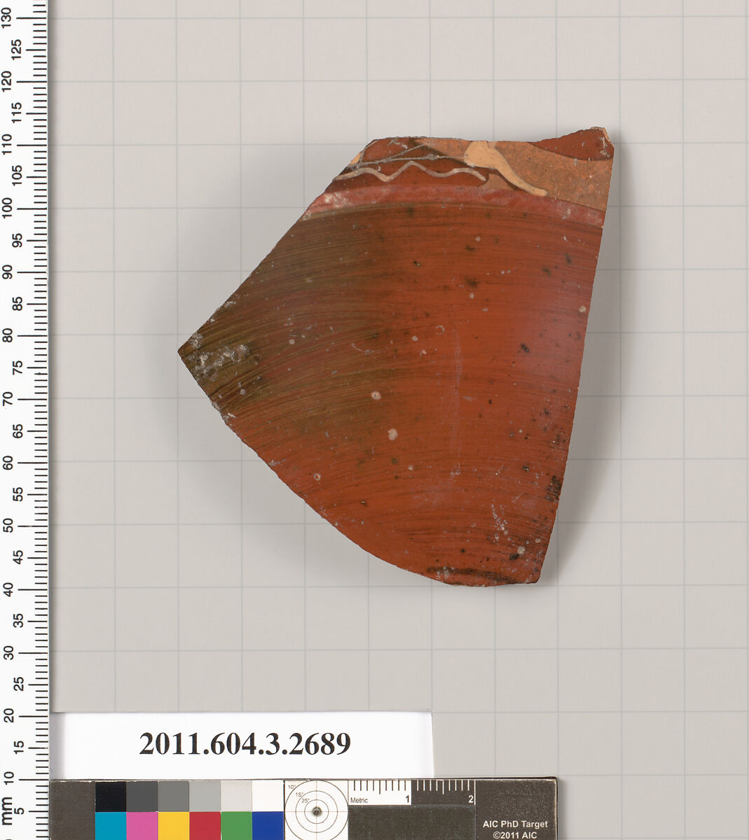 Terracotta fragment of an oinochoe (jug), Terracotta, Greek, Attic 