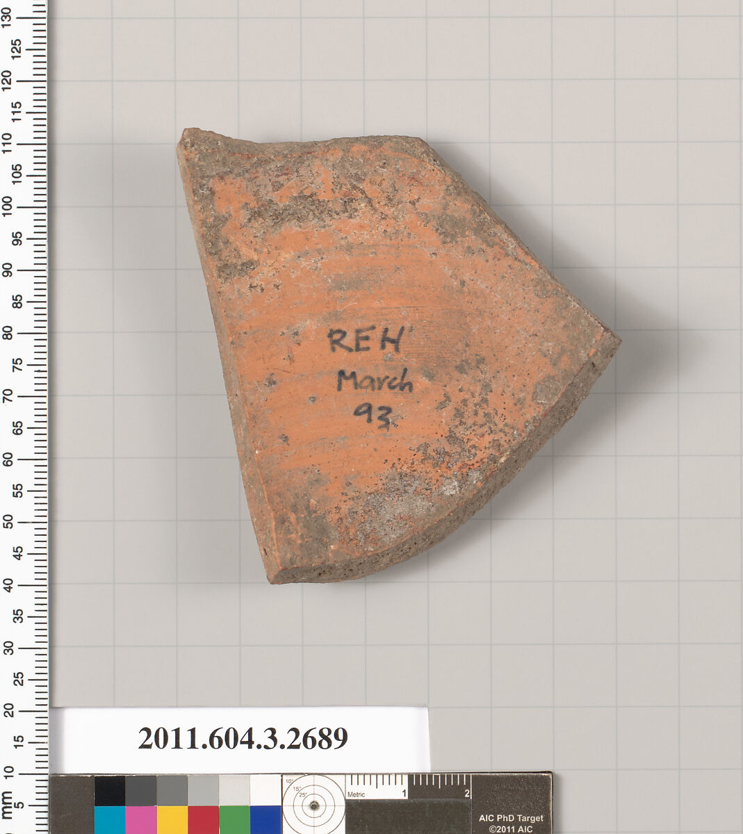 Terracotta fragment of an oinochoe (jug), Terracotta, Greek, Attic