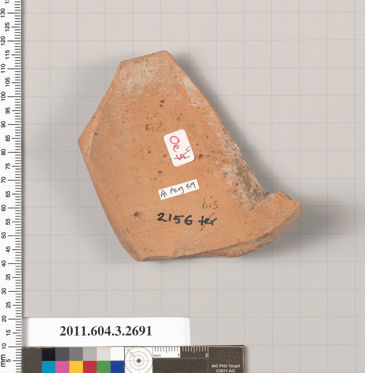 Terracotta fragment of an oinochoe (jug), Terracotta, Greek, Attic