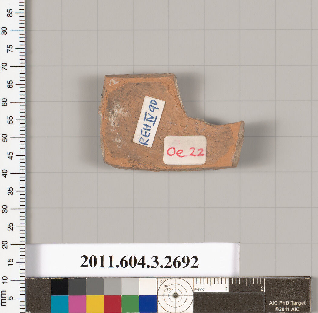 Terracotta fragment of an oinochoe (jug), Terracotta, Greek, Attic