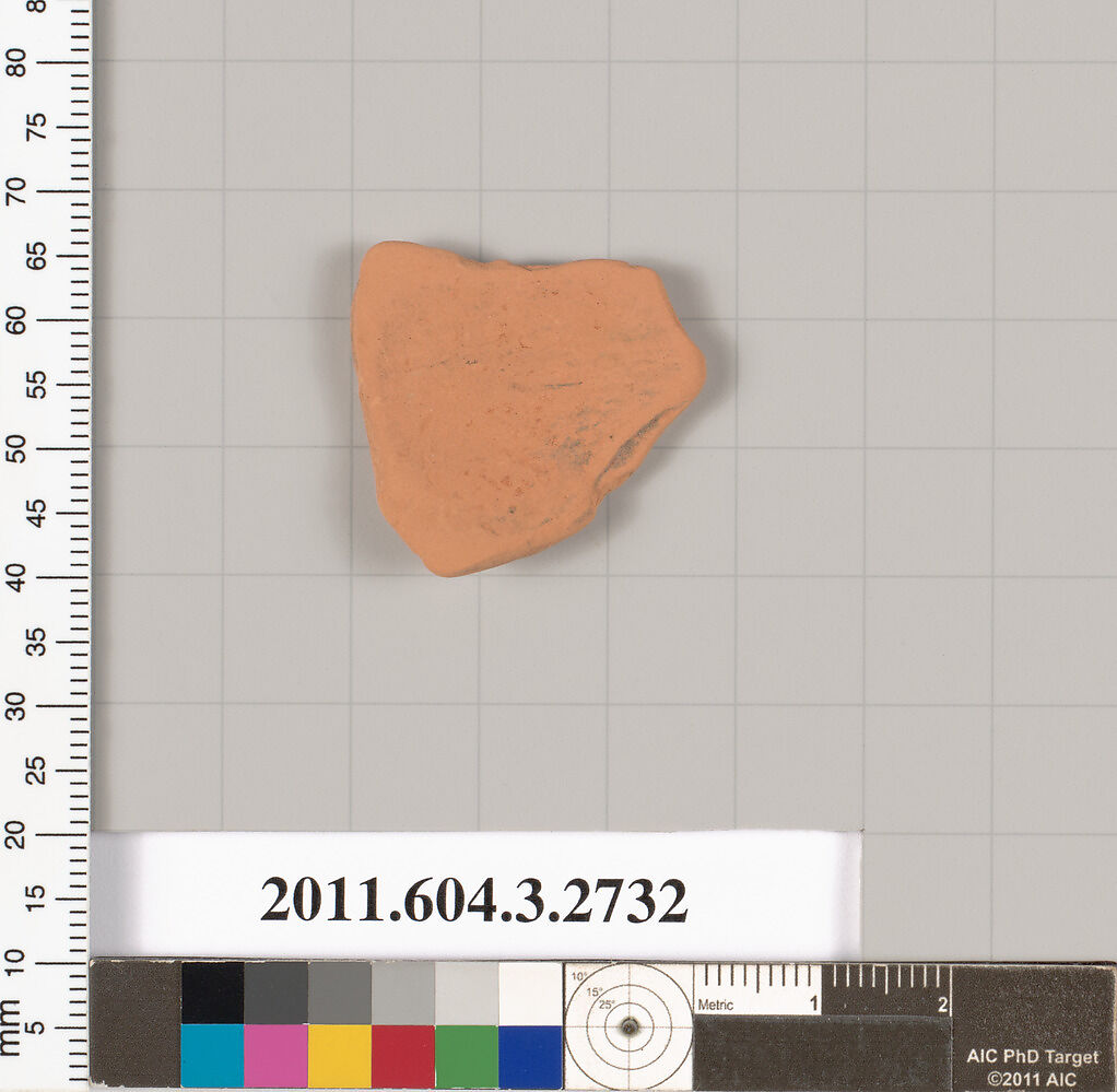 Terracotta fragment of an oinochoe (jug), Terracotta, Greek, Attic