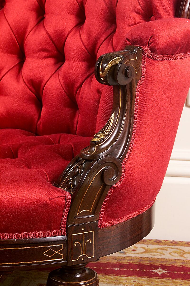 Sofa, Attributed to John Jelliff (1813–1893), Rosewood, ash, pine, mother-of-pearl, American