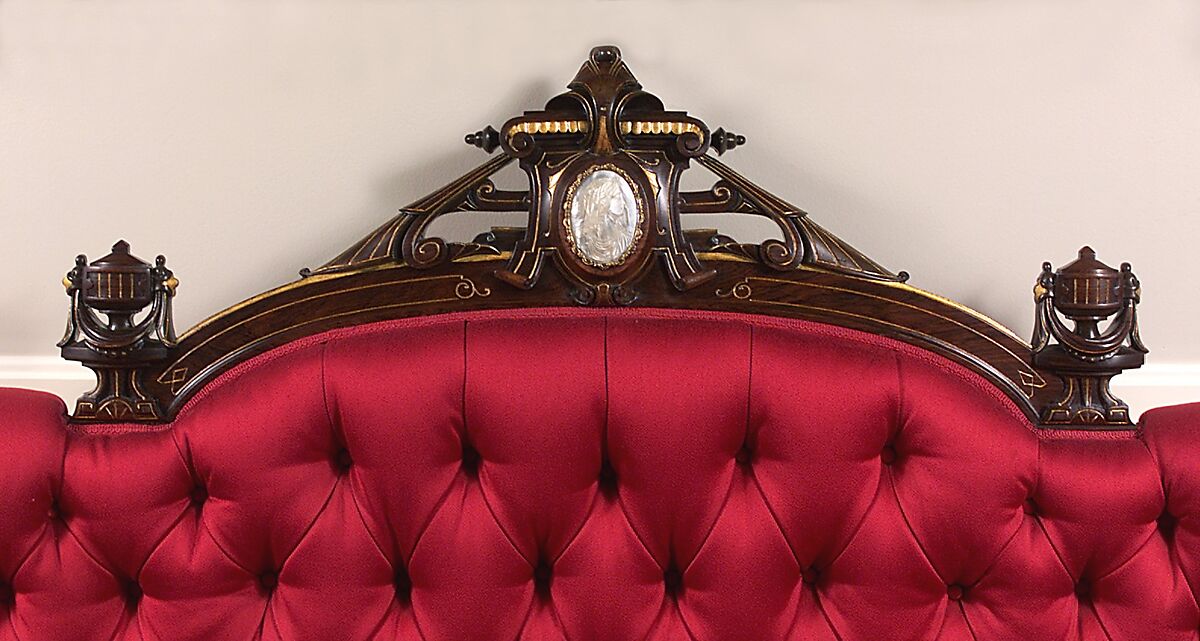 Sofa, Attributed to John Jelliff (1813–1893), Rosewood, ash, pine, mother-of-pearl, American