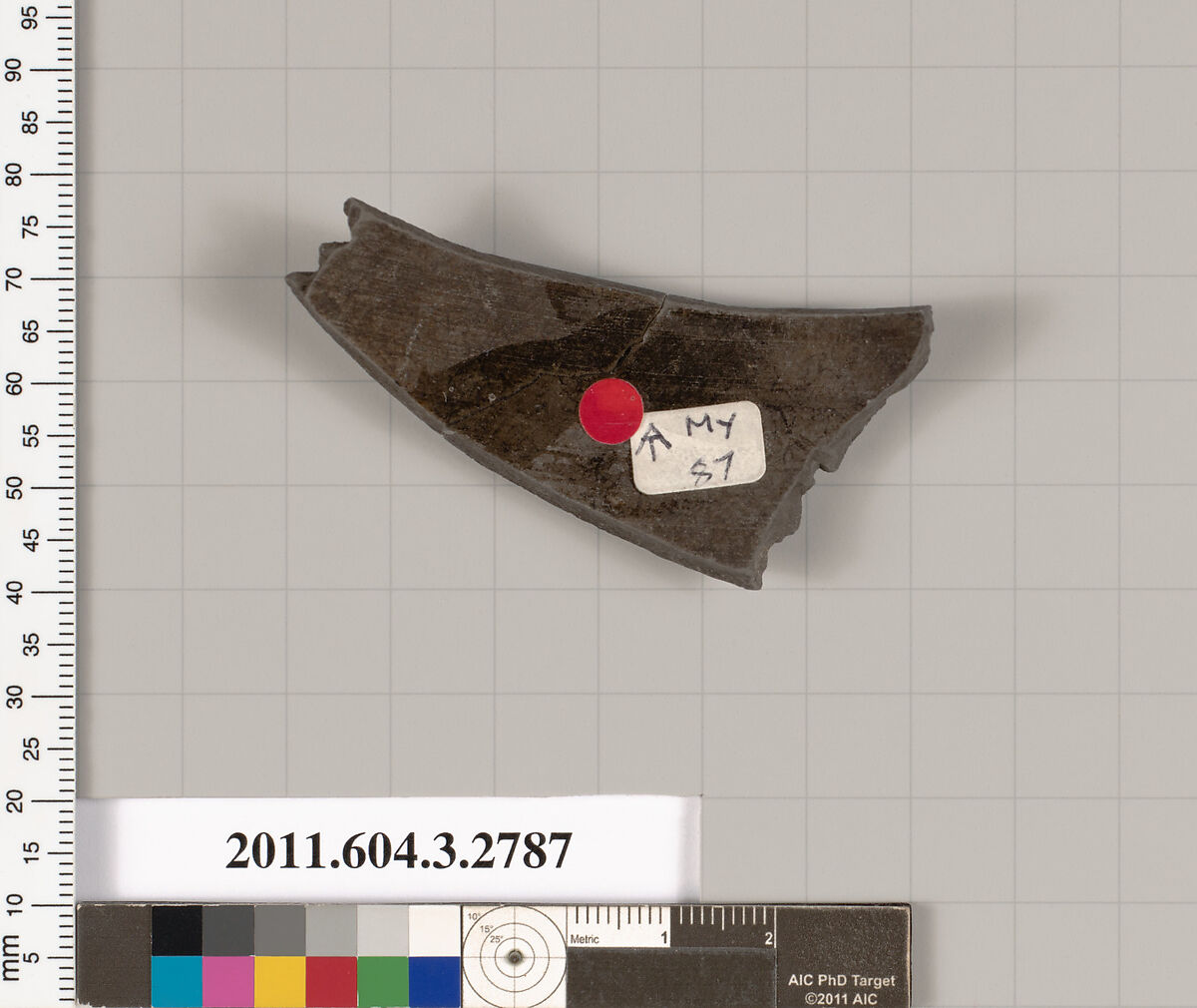Terracotta fragment of an oinochoe (jug)?, Terracotta, Greek, Attic