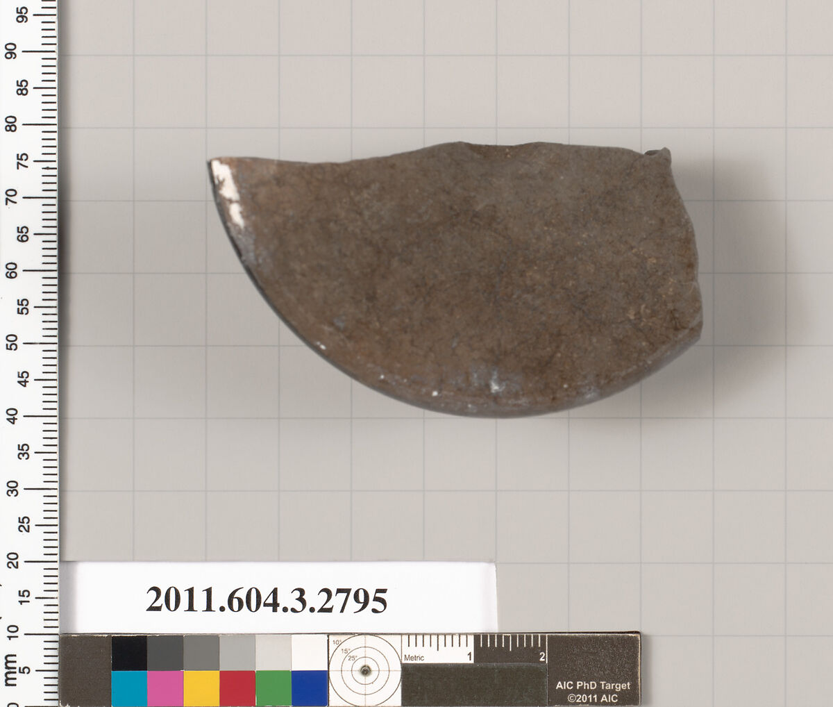 Terracotta fragment of an oinochoe (jug) or olpe (jug), Terracotta, Greek, Attic