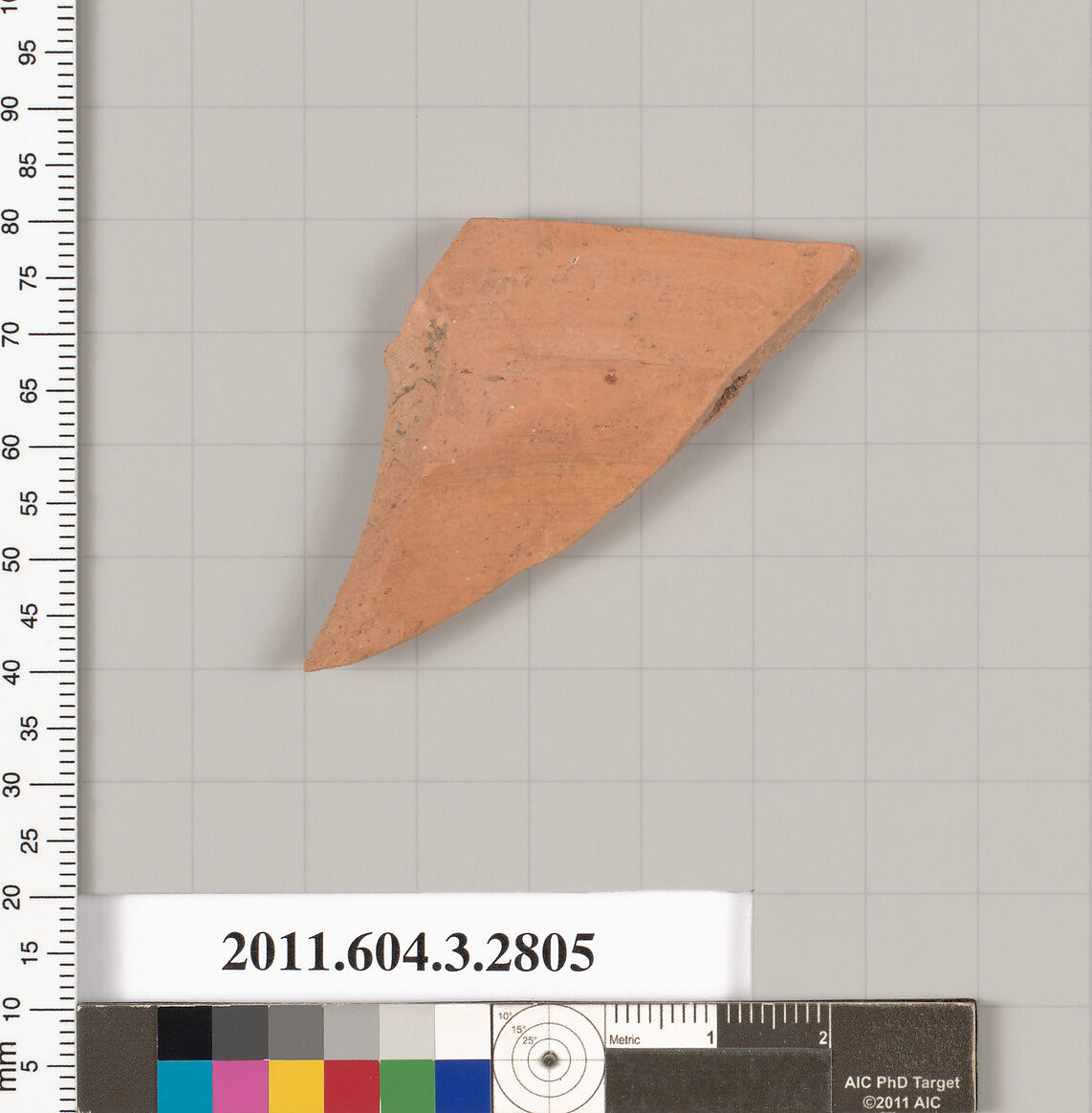 Terracotta fragment of an olpe (jug)?, Terracotta, Greek, Attic
