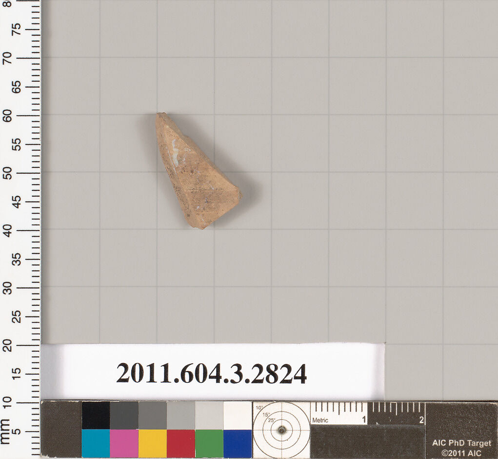 Terracotta fragment from a closed shape, Terracotta, Greek, Attic