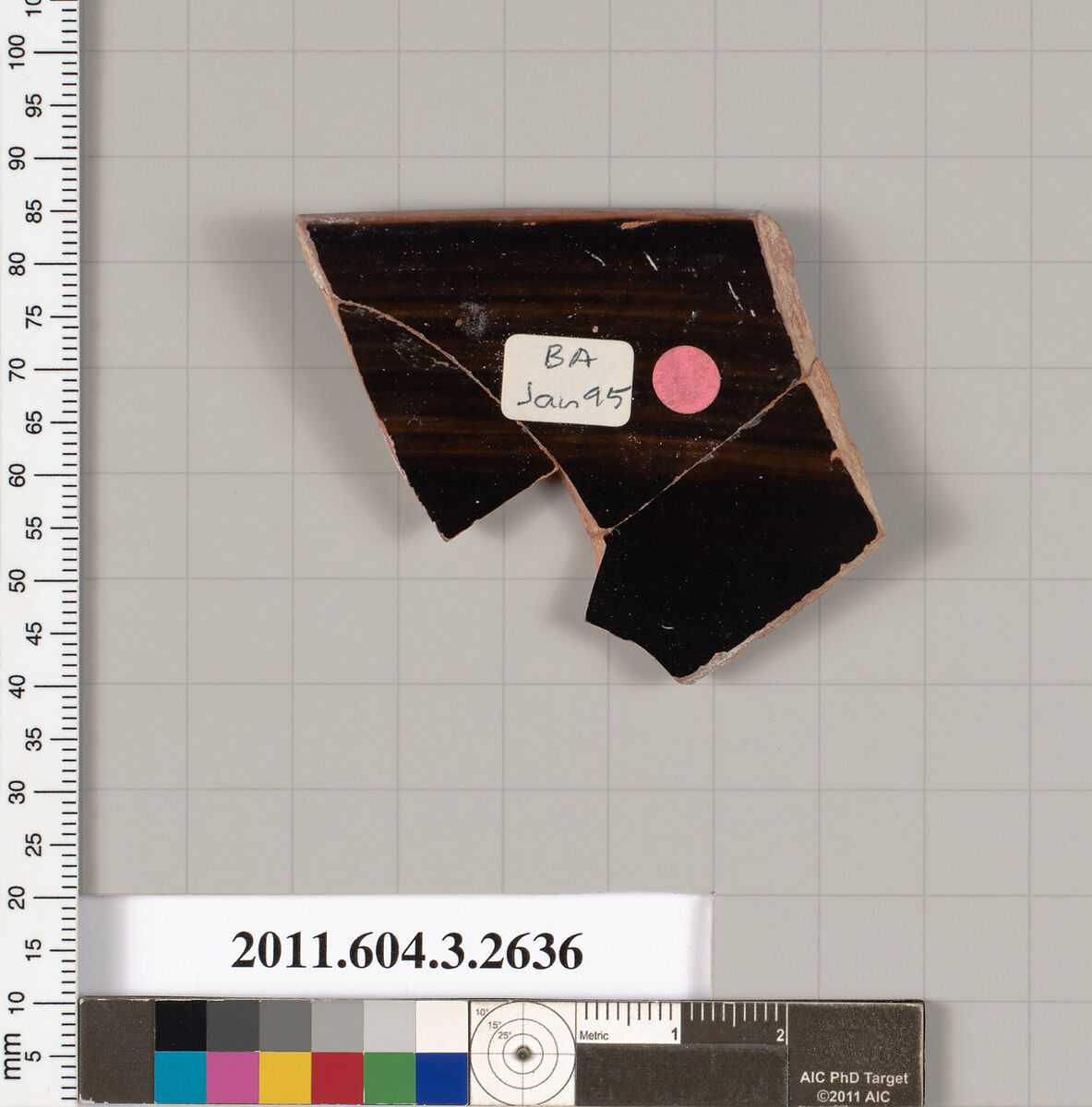 Terracotta rim fragment of a skyphos (deep drinking cup), Terracotta, Greek, Attic