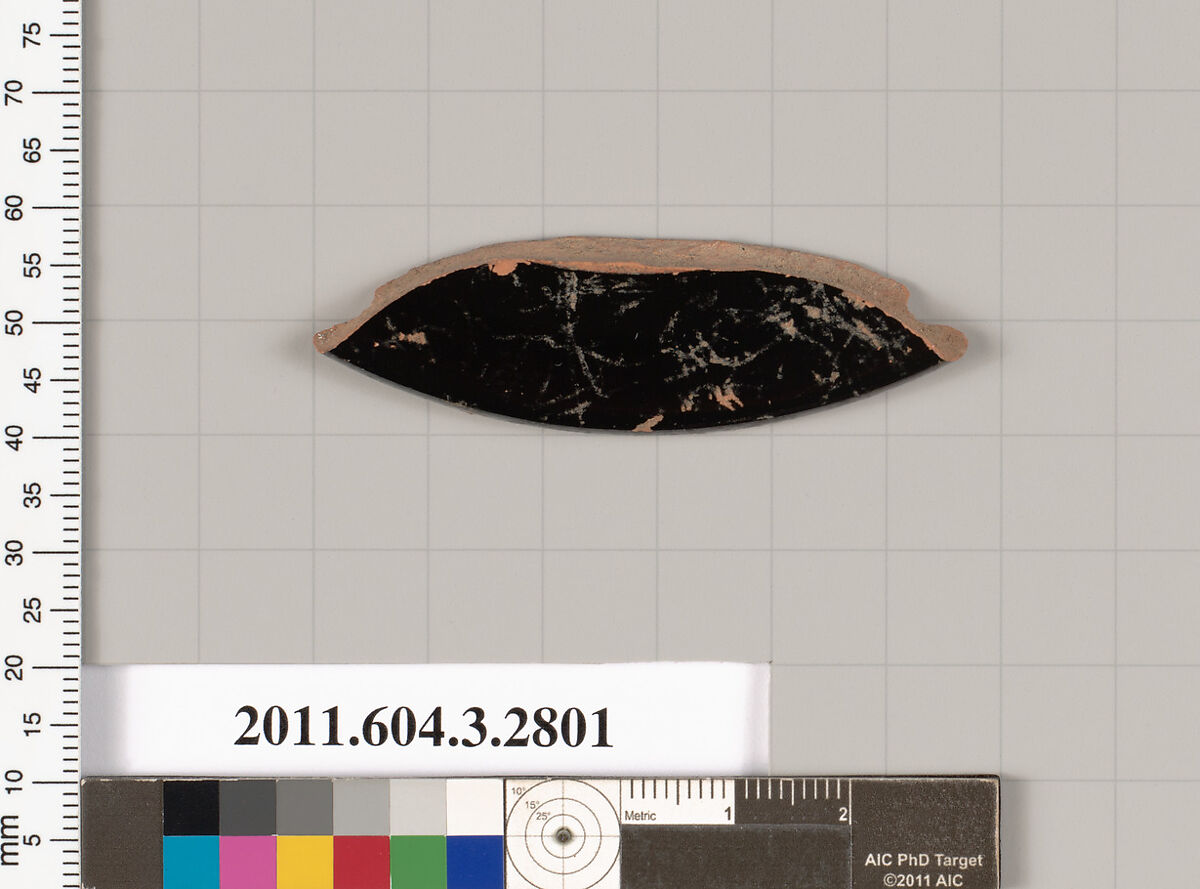 Terracotta fragment of a plate?, Terracotta, Greek, Attic