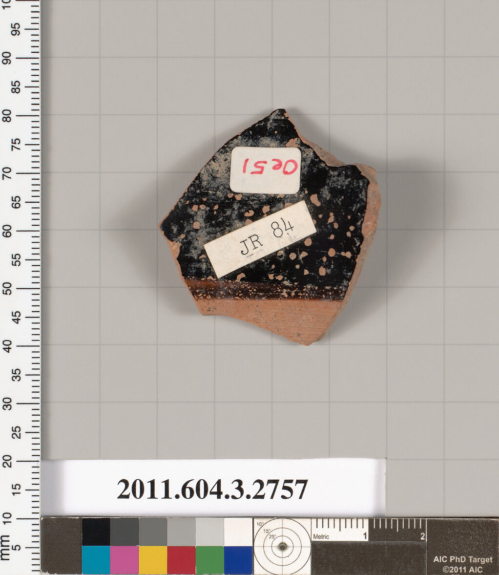 Terracotta fragment of an oinochoe: chous (jug)?, Attributed to the Class of Vatican G 50 [Clark], Terracotta, Greek, Attic